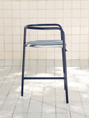 Banqueta Três Pontos Estofada baixa - assento listrado verde